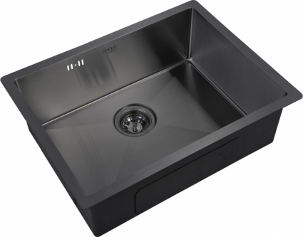Мойка кухонная Zorg Inox PVD 5844 grafit брашированная, прямоугольная, 58x44 см