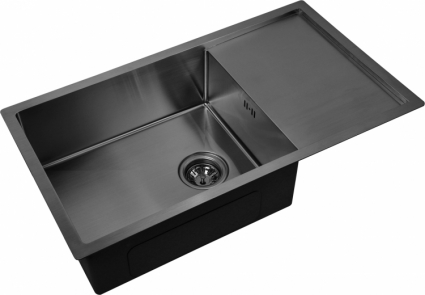 Мойка кухонная Zorg Inox PVD 7844 grafit брашированная, прямоугольная, 78x44 см