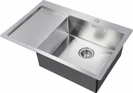 Мойка кухонная Zorg Inox R 7851 R брашированная, прямоугольная, с крылом, 78x51 см