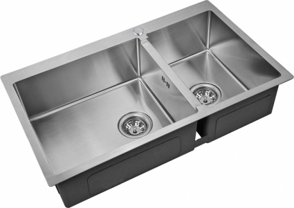 Мойка кухонная Zorg Inox R 78-2-51 L брашированная, прямоугольная, 78x51 см