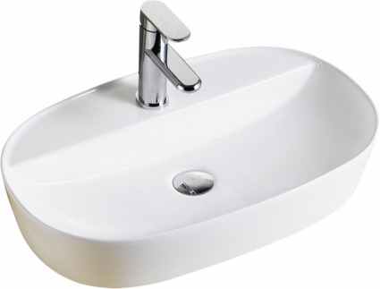 Раковина BelBagno BB2203 накладная цвет белый, на столешницу, овальная