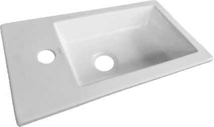 Рукомойник Melana 805-9032C цвет белый, на тумбу, прямоугольная