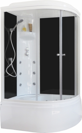 Душевая кабина Royal Bath RB 8120BK3-BT L прямоугольная-асимметричная, поддон глубокий