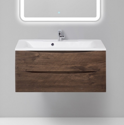 Тумба для комплекта BelBagno Marino 100 rovere moro подвесная, с ящиками