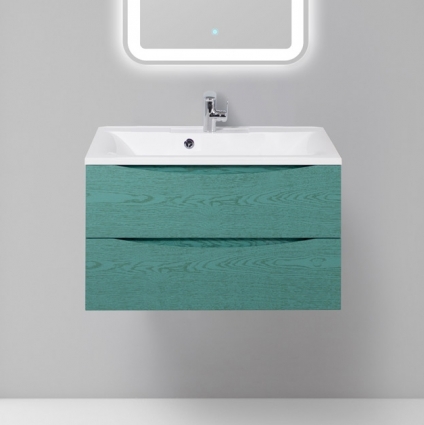 Тумба с раковиной BelBagno Marino 80 patinato mirto, подвесная, с ящиками