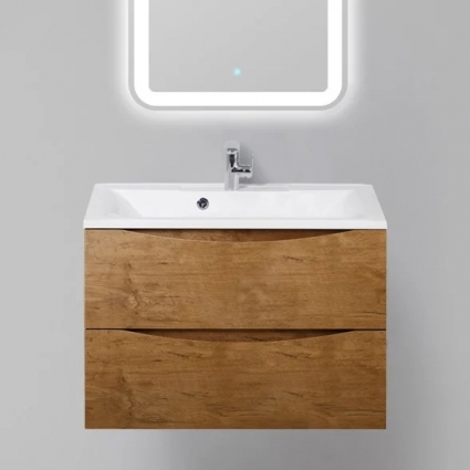 Тумба с раковиной BelBagno Marino 80 rovere nature, подвесная, с ящиками