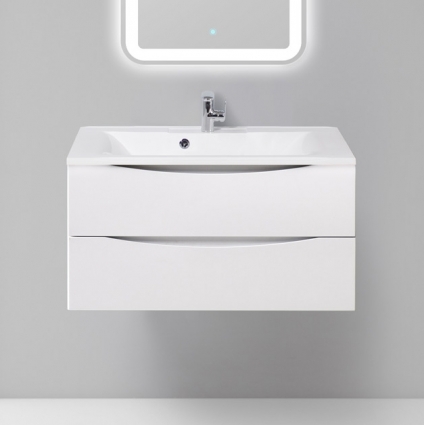 Тумба с раковиной BelBagno Marino 90 bianco opaco, подвесная, с ящиками