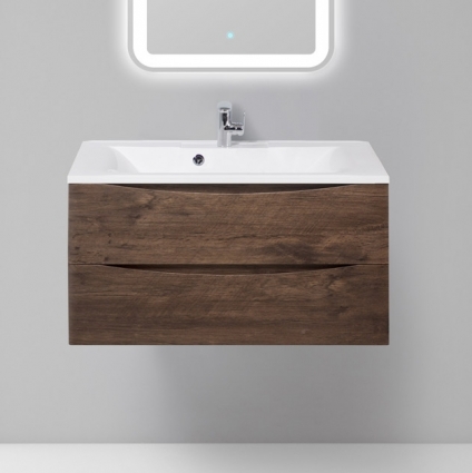 Тумба с раковиной BelBagno Marino 90 rovere moro, подвесная, с ящиками