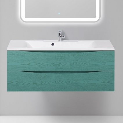 Тумба с раковиной BelBagno Marino 120 patinato mirto, подвесная, с ящиками