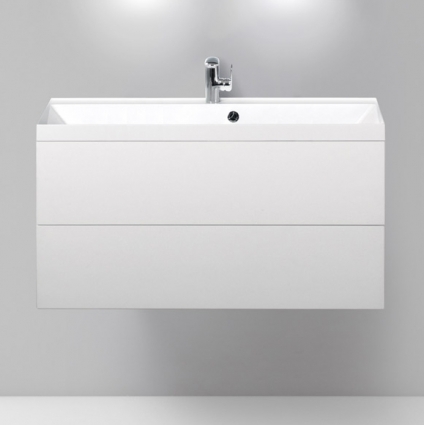 Тумба с раковиной BelBagno Regina 100 bianco opaco, подвесная, с ящиками
