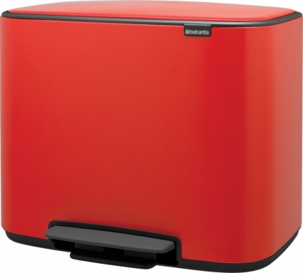 Мусорное ведро Brabantia Bo Pedal Bin 121401 36 л цвет красный, напольное