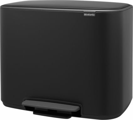 Мусорное ведро Brabantia Bo Pedal Bin 121463 36 л цвет черный, напольное