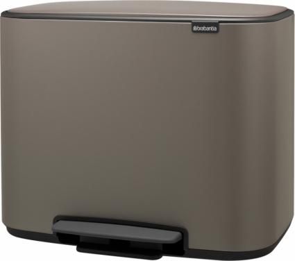 Мусорное ведро Brabantia Bo Pedal Bin 121067 11 + 11 + 11 л цвет бежевый, напольное