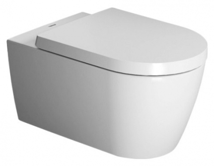 Унитаз подвесной Duravit ME by Starck Rimless 2529092000 белый HG овальный, антивсплеск, 37x57 см