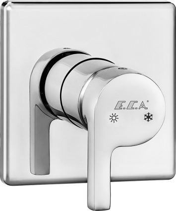 Смеситель E.C.A. Icon 102152008 С ВНУТРЕННЕЙ ЧАСТЬЮ, для душа, однорычажный, хром