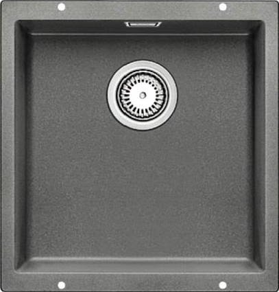 Мойка кухонная Blanco Subline 400-U алюметаллик матовая, квадратная, 43x46 см