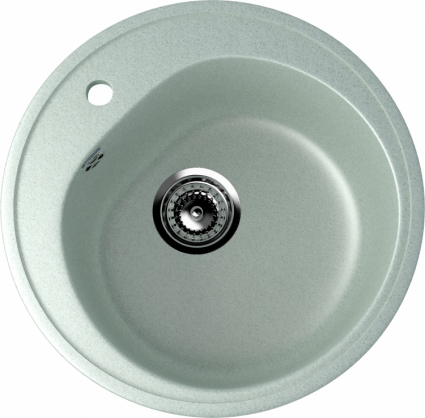Мойка кухонная Ulgran U-101-303 салатовый матовая, круглая, 50x50 см