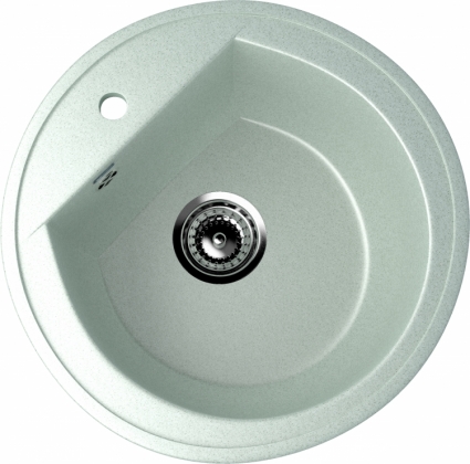 Мойка кухонная Ulgran U-103-303 салатовая матовая, круглая, 50x50 см