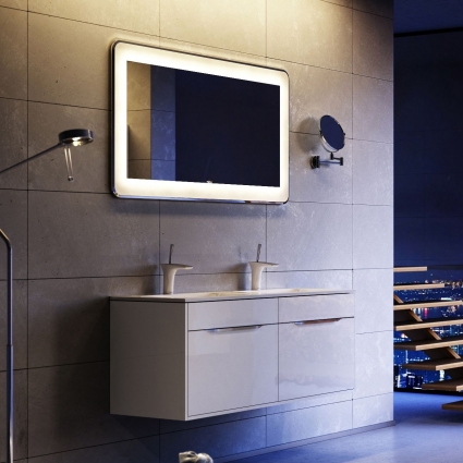 Мебель для ванной Aqwella 5 stars Malaga 120 белая подвесная, с двумя раковинами