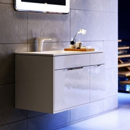 Тумба с раковиной Aqwella 5 stars Malaga 90 L белая, подвесная, левая