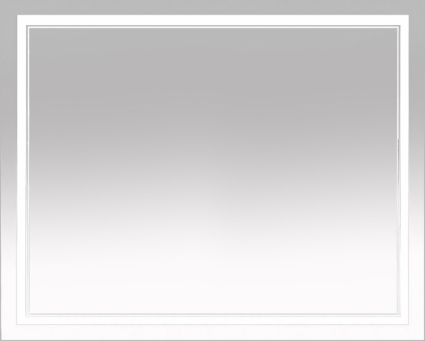 Зеркало Misty Неон 2 LED 100x80 прямоугольное, с подсветкой