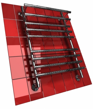 Полотенцесушитель водяной Двин Q twist 60x60 хром, лесенка