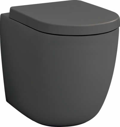 Унитаз приставной ArtCeram File 2.0 FLV005 grigio oliva, безободковая, серый, овальный, 37x53 см