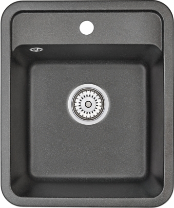 Мойка кухонная Floracio Compact 430 черная матовая, прямоугольная, 42x50 см