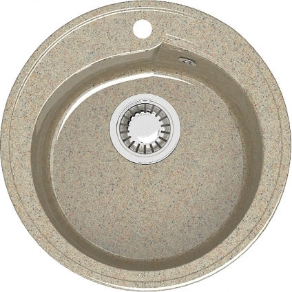 Мойка кухонная Marrbaxx Венди Z004Q005 песочный глянцевая, круглая, 43.5x43.5 см
