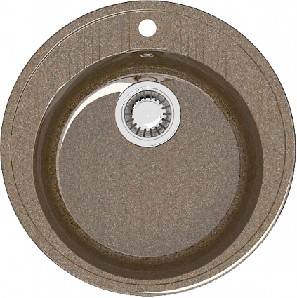 Мойка кухонная Marrbaxx Лексия Z006Q009 терракот глянцевая, круглая, 51.5x51.5 см