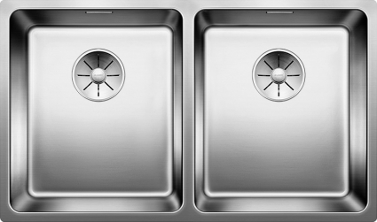 Мойка кухонная Blanco Andano 340/340-U зеркальная, прямоугольная, 74.5x44 см