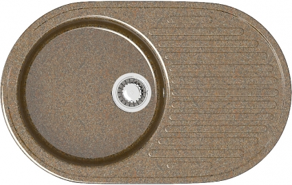 Мойка кухонная Marrbaxx Наоми Z011Q009 терракот глянцевая, овальная, 72x45.5 см
