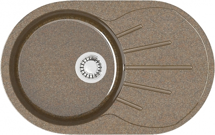 Мойка кухонная Marrbaxx Касандра Z110Q009 терракот глянцевая, овальная, 73x45 см