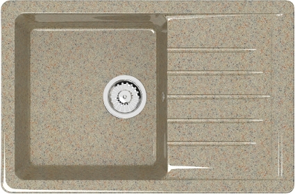 Мойка кухонная Marrbaxx Энди Z016Q005 песочный глянцевая, прямоугольная, 74x49 см