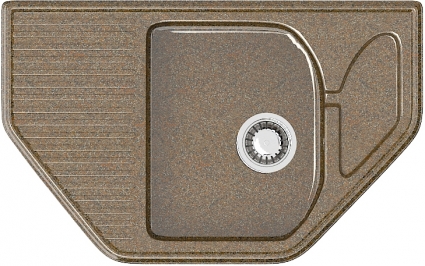 Мойка кухонная Marrbaxx Рики Z022Q009 терракот глянцевая, многоугольная, 80x50 см