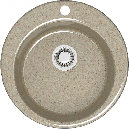 Мойка кухонная Marrbaxx Виктори Z030Q005 песочный глянцевая, круглая, 47.5x47.5 см