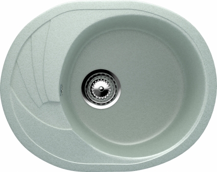 Мойка кухонная Ulgran U-403-303 салатовая матовая, овальная, 57x46.5 см