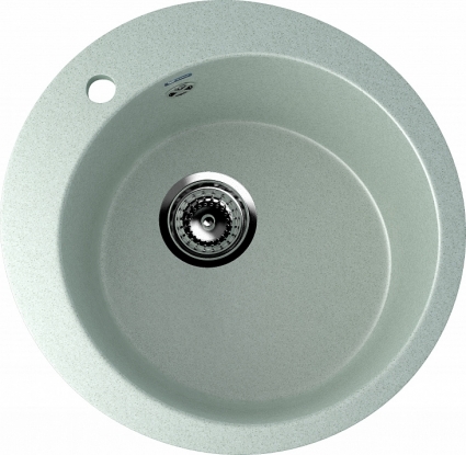 Мойка кухонная Ulgran U-405-303 салатовая матовая, круглая, 49.5x49.5 см