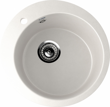 Мойка кухонная Ulgran U-405-341 молочная матовая, круглая, 49.5x49.5 см