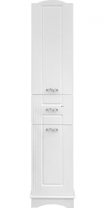 Шкаф-пенал Misty Эльбрус 40 L с бельевой корзиной, напольный, левый
