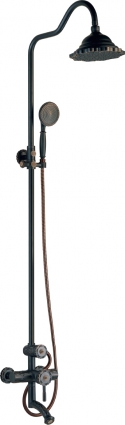 Душевая стойка Lemark Jasmine LM6662ORB цвет черный, штанга 166.2 см, шланг 150 см