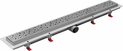 Душевой лоток Alpen Square ALP-1050/50S1 хром, в пол около стены