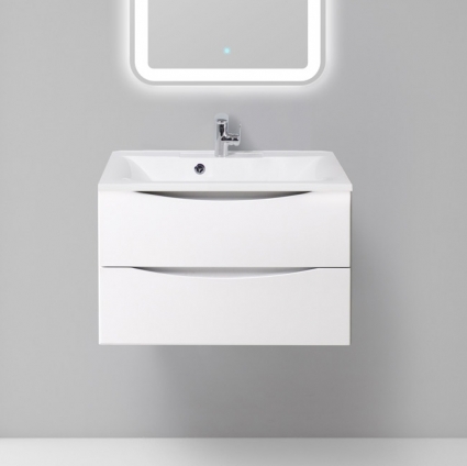 Тумба для комплекта BelBagno Marino 75 bianco lucido подвесная, с ящиками