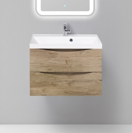 Тумба с раковиной BelBagno Marino 70 rovere nature, подвесная, с ящиками