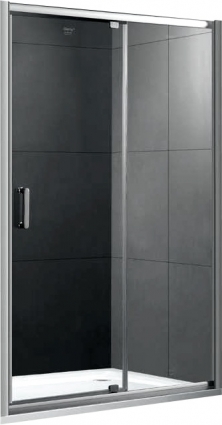 Душевая дверь в нишу Gemy Sunny Bay S28191D 130 см распашная, стекло прозрачное