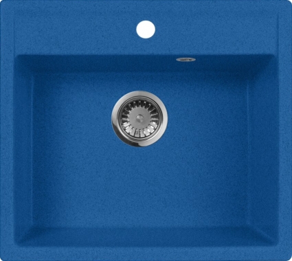 Мойка кухонная AquaGranitEx M-56 синяя матовая, прямоугольная, 56x50 см