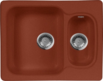 Мойка кухонная AquaGranitEx M-09 красный марс матовая, прямоугольная, 61x49.5 см