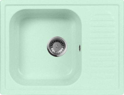 Мойка кухонная AquaGranitEx M-13 салатовая матовая, прямоугольная, 64.5x49.5 см