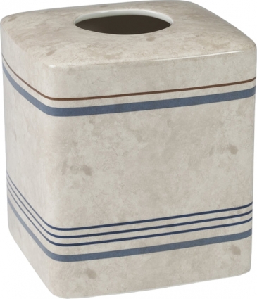 Бокс для салфеток Creative Bath Ticking Stripe настольный,  в современном стиле