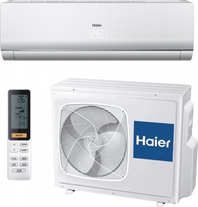 Кондиционер Haier Lightera DC Inverter AS18NS4ERA White / 1U18FS2ERA на площадь 44 кв.м., белый